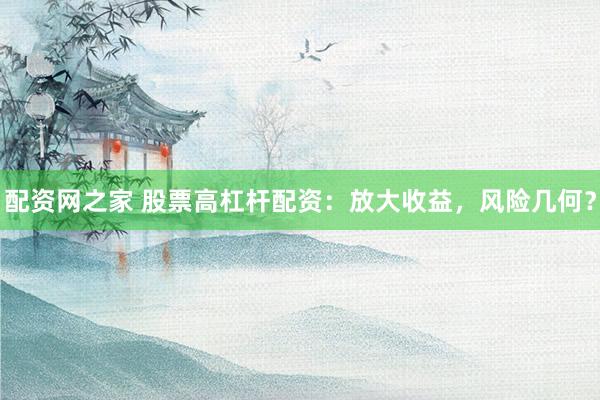 配资网之家 股票高杠杆配资：放大收益，风险几何？